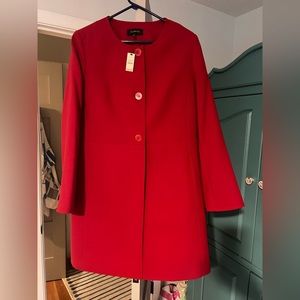 NWT beautiful Talbots red coat size 14